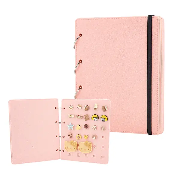 8 Pages Felt Shoe Charms Collection Binder Book