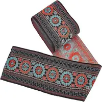 Ethnic Style Embroidery Polycotton Ribbons