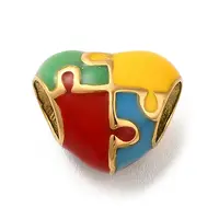 Ion Plating(IP) 304 Stainless Steel Enamel European Beads