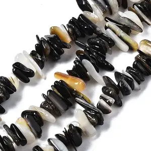 Natural Black Lip Shell Beads Strands