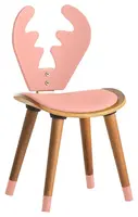 Dětská židlička los boom - buk/růžová