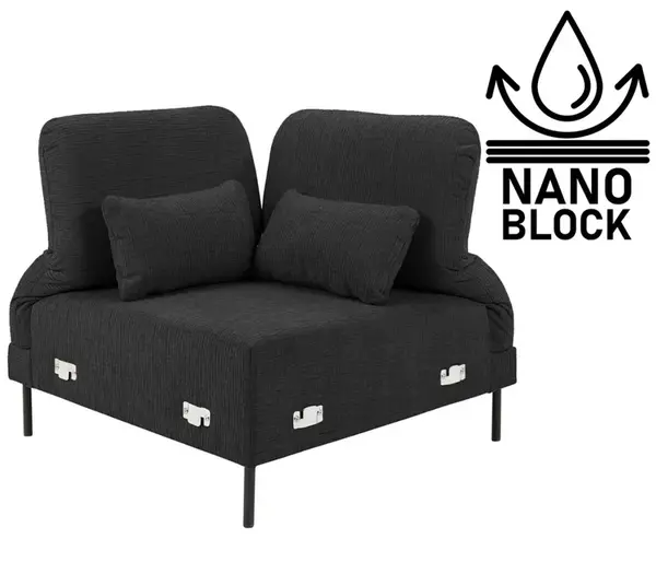 Rohový polohovací díl adapto - výběr potahu - nano block