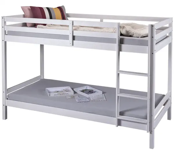 Patrová postel z masivu 90x200cm sully - bílá