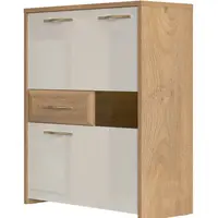 Vysoká komoda hagop - ořech pacifik/béžová