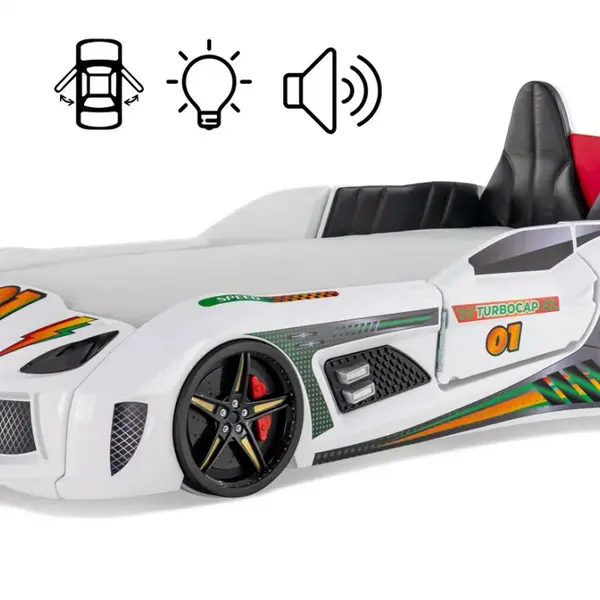 Postel auto 90x190 grand prix plus - bílá