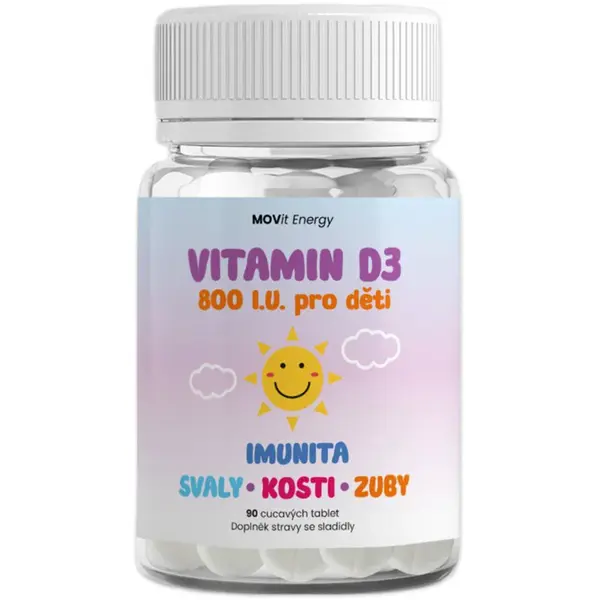 Movit Energy vitamin D3 800 I.U. tablety s vitamínem D pro děti 90 tbl