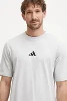 Bavlněné tričko adidas Essential šedá barva, JF1100