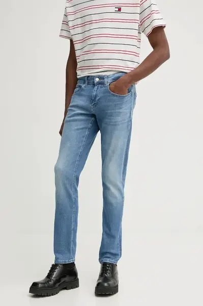 Džíny Tommy Jeans pánské, modrá barva, DM0DM21137