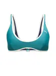 PUMA Športový bikinový top  modrozelená / biela