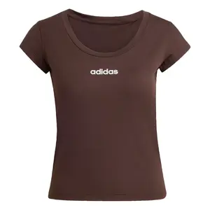 ADIDAS PERFORMANCE Funkčné tričko 'Hyperglam'  gaštanová / biela