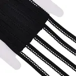 20M Polyester Elastic Flower Edged Ribbon Lace Trim