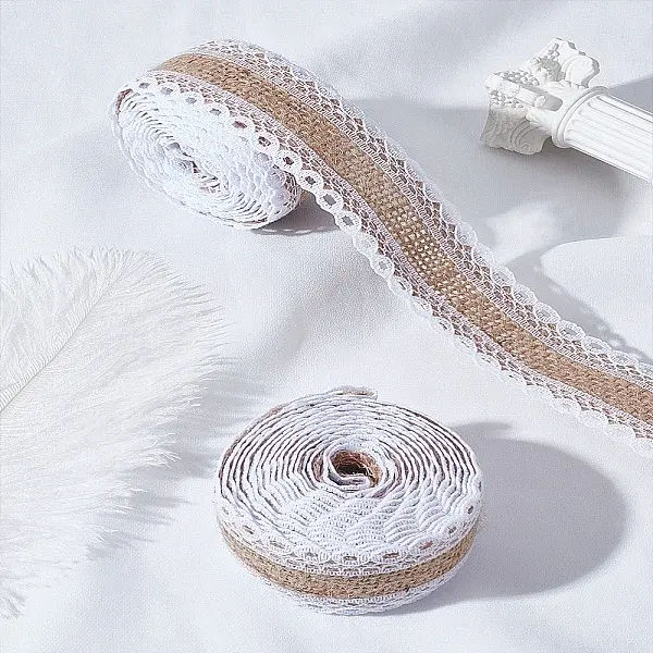 2 Rolls Burlap Ribbon