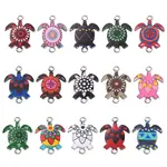 60Pcs 15 Styles Alloy Enamel Connector Charms