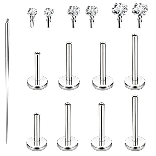 Titanium Alloy Internally Threaded Labret Bar