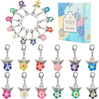 Flower Polymer Clay Pendant Locking Stitch Markers