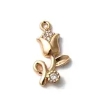 Brass Micro Pave Clear Cubic Zirconia Pendants