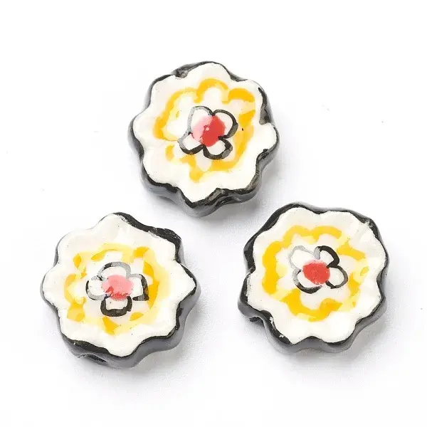 Handmade Porcelain Flower Beads