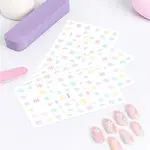 4Sheets Flower Plastic Self Adhesive Nail Art Stickers