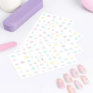 4Sheets Flower Plastic Self Adhesive Nail Art Stickers