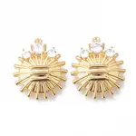 Brass Micro Pave Clear Cubic Zirconia Pendants