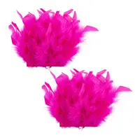 Rooster Feather Trim Clothing Cuffs Decoration