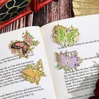 4Pcs Butterfly Brass Bookmarks