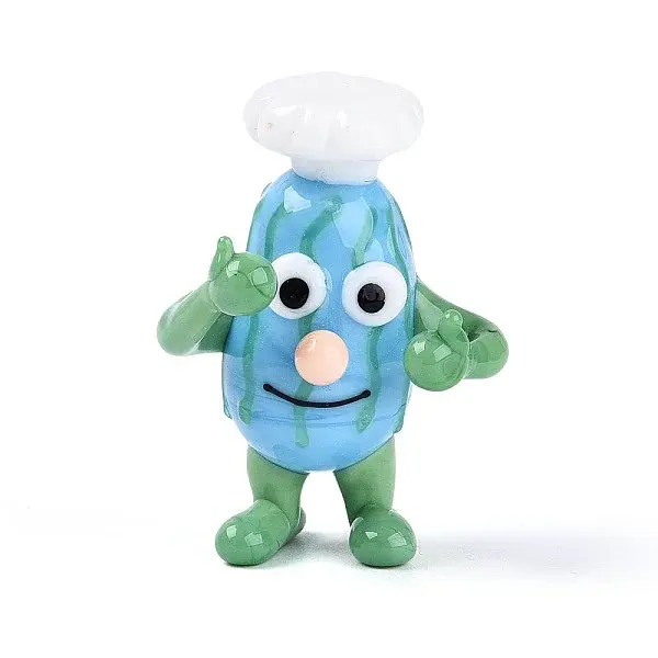 Handmade Lampwork Cartoon Chef Display Decorations