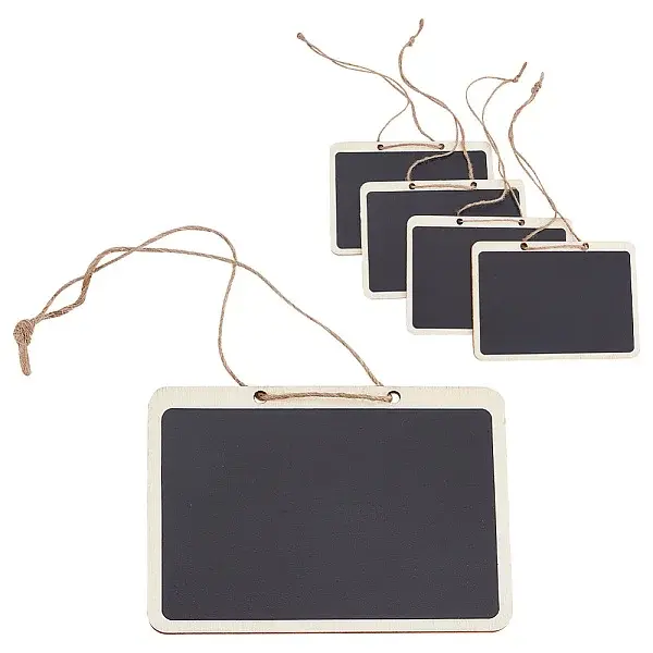 10Pcs Mini Wooden Hanging Chalkboard