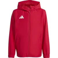 adidas ENTRADA 26 WEATHER JACKET Y Dětská bunda, červená, velikost