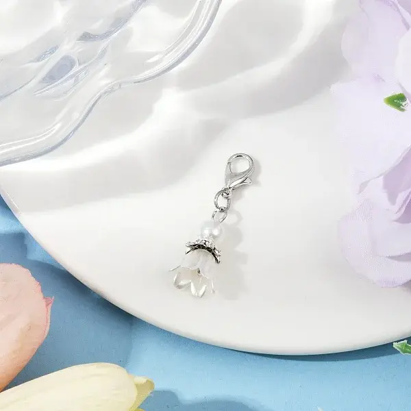 Flower ABS Plastic Pearl Pendant Decorations