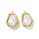 304 Stainless Steel with ABS Plastic Pearl Pendants