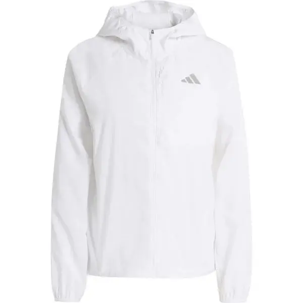 adidas RUN ESSENTIALS JACKET W Dámska bežecká bunda, biela, veľkosť