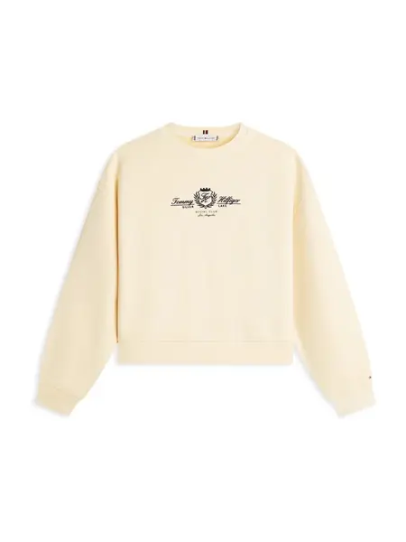 TOMMY HILFIGER Mikina 'Varsity'  krémová / námornícka modrá