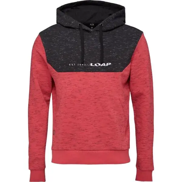LOAP ECBAR Pánská mikina, červená, velikost