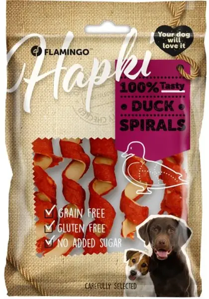 Flamingo Hapki spirálová pochoutka - kachna 85 g (5 db spirál)