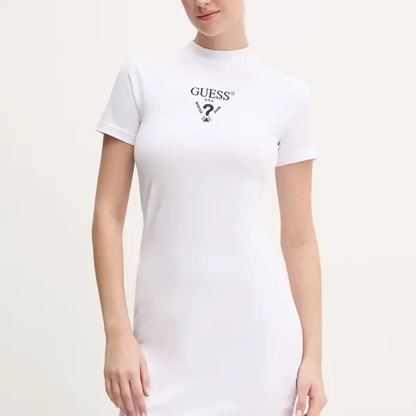 Šaty Guess COLETTE bílá barva, mini, V4YK02 KCDH1