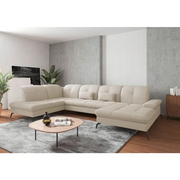 Sit & More SEDACÍ SOUPRAVA, textil, krémová