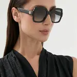 Sluneční brýle Gucci dámské, černá barva, GG1337S