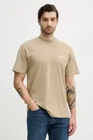 Bavlněné tričko Calvin Klein Jeans béžová barva, J30J326857