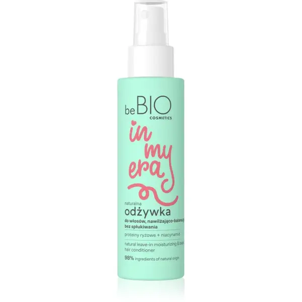 beBIO In My Era Natural Moisturizing & Balancing bezoplachový kondicionér ve spreji pro normální vlasy 100 ml