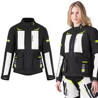 Dámská moto bunda W-TEC Warao Lady černá-fluo L rozšířená