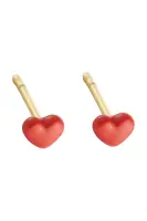 Pozlacené stříbrné náušnice Design Letters 90401010CORAL