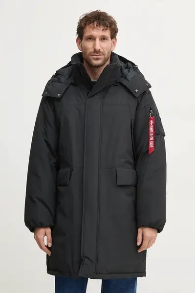 Bunda Alpha Industries pánská, černá barva, zimní, 148124