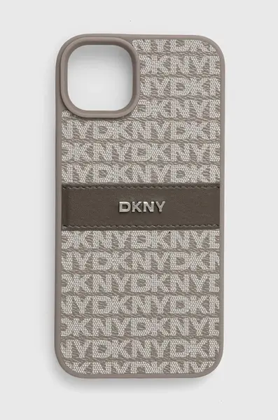 Obal na telefon Dkny iPhone 15 Plus / 14 Plus 6.7 šedá barva, DKHCP15MPRTHSLE