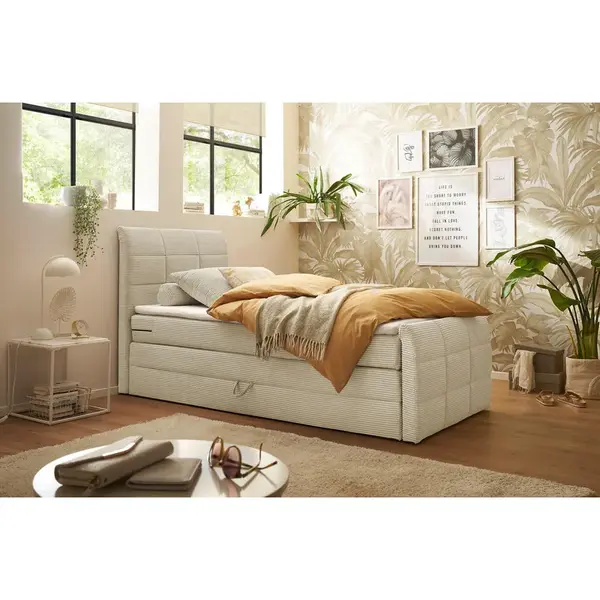 MID.YOU POSTEL BOXSPRING, 120/200 cm, krémová