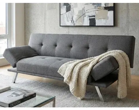 Rozkladacia pohovka Campus, šedá látka%