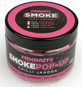 Mikbaits plovoucí boilie smoke pop-up 14 mm 150 ml - chilli jahoda