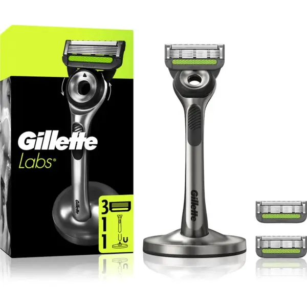 Gillette Labs holiaci strojček so stojančekom + náhradné hlavice 5 ks