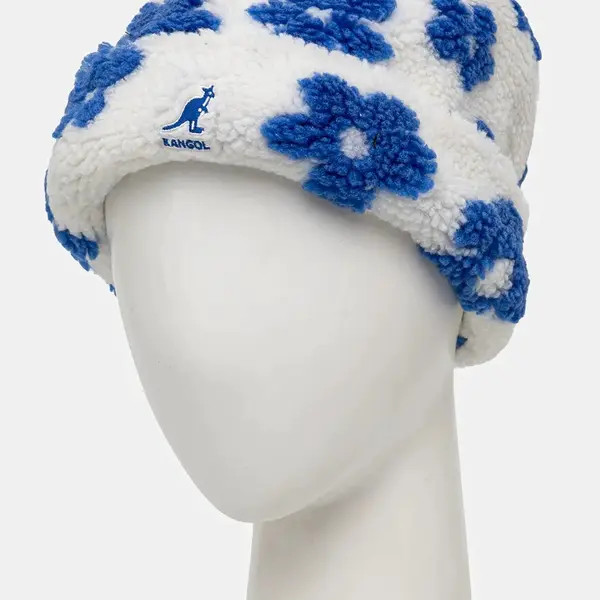 Čepice Kangol FLORAL FLEECE bílá barva, z husté pleteniny, K5421.WB122