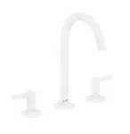 Axor One - Umývadlová batéria s výpusťou Push-Open, 3-otvorová inštalácia, EcoSmart, matná biela 48050700